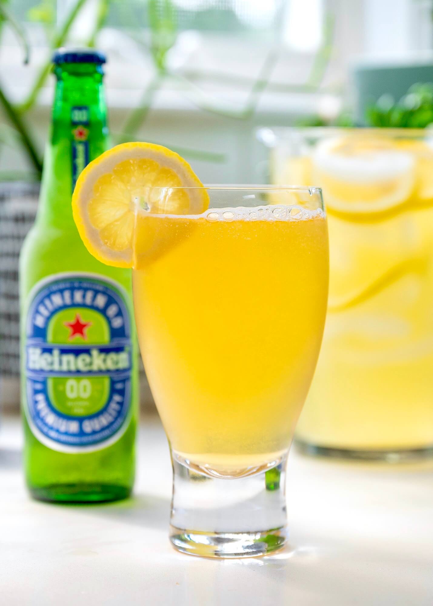 Equal parts light beer and lemonade make for the easiest drink and can be modified in several delicious ways. Mildly sweet with a hint of tang and so very refreshing!